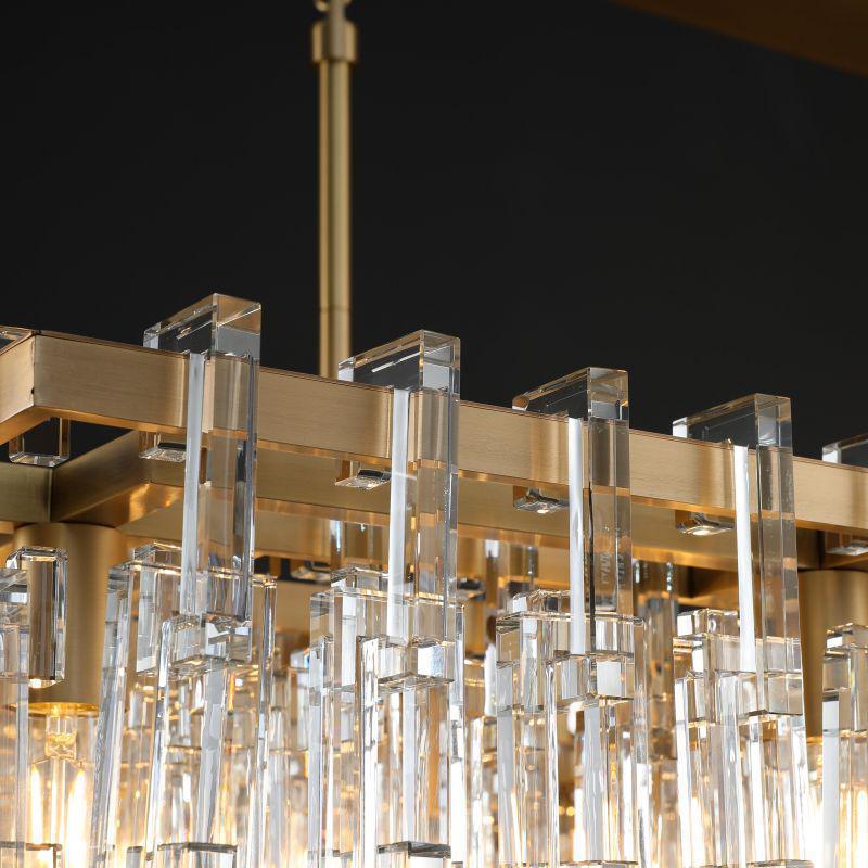 Marigan Modern Rectangular Crystal Chandelier 60" - GILDLAMPS