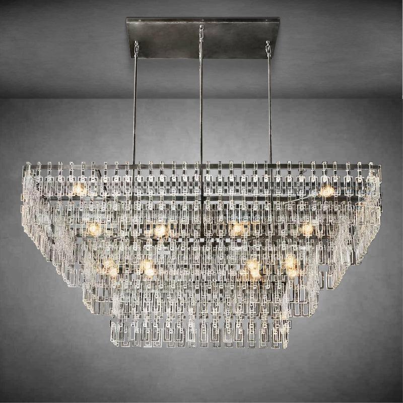 Marigan Multi-Tier Rectangular Chandelier 60″ 72″ - GILDLAMPS