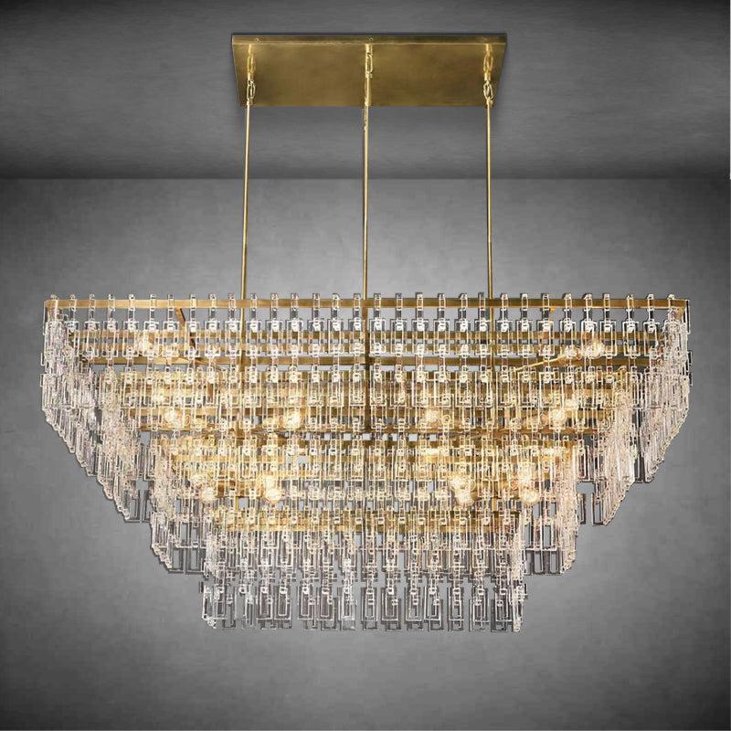 Marigan Multi-Tier Rectangular Chandelier 60″ 72″ - GILDLAMPS