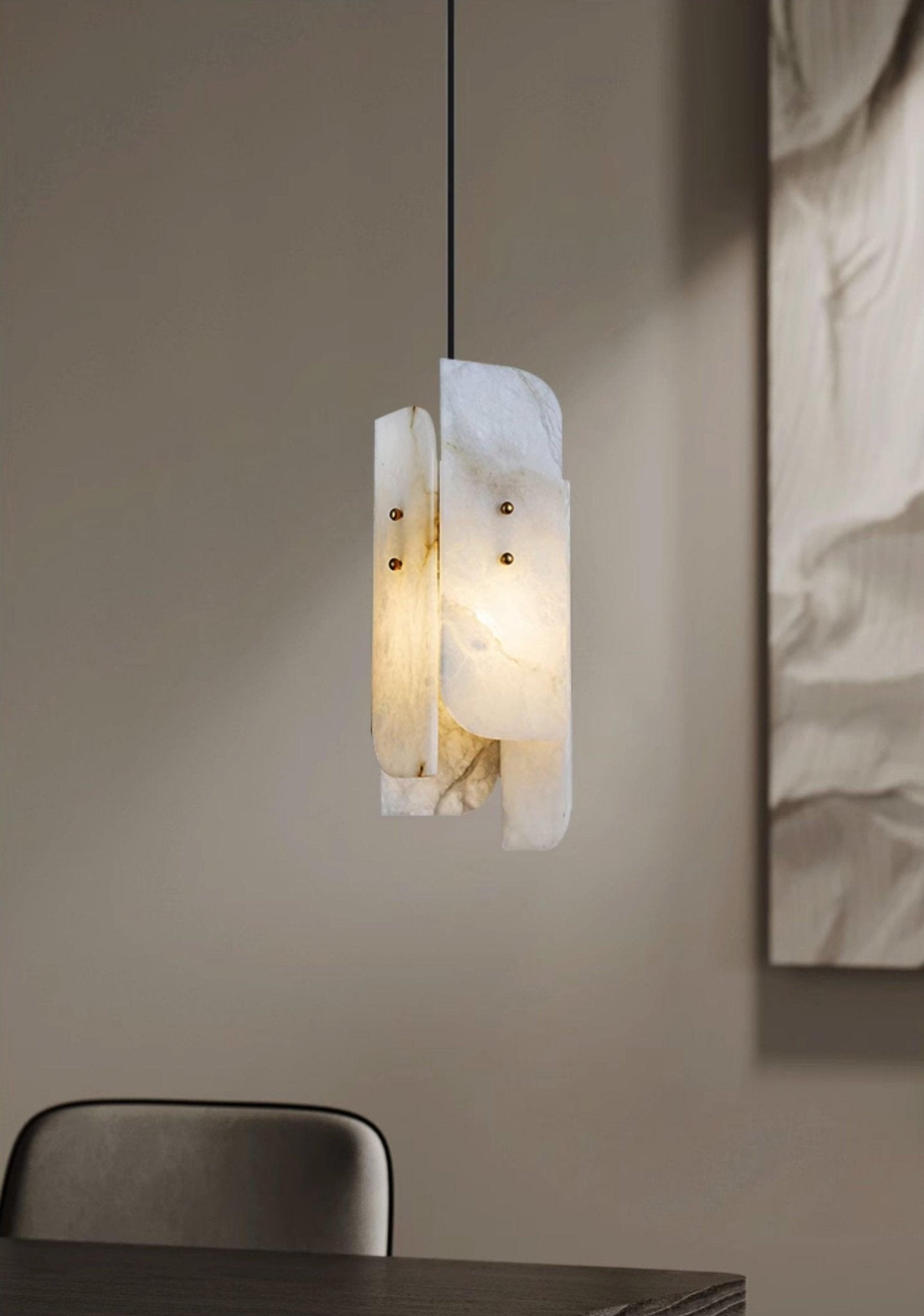 Megalith Mini Alabaster Pendant Light - GILDLAMPS