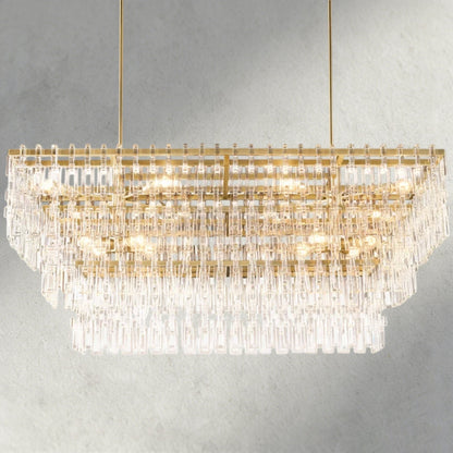 Merlyna Tiered Rectangular Chandelier 60", 72" - GILDLAMPS