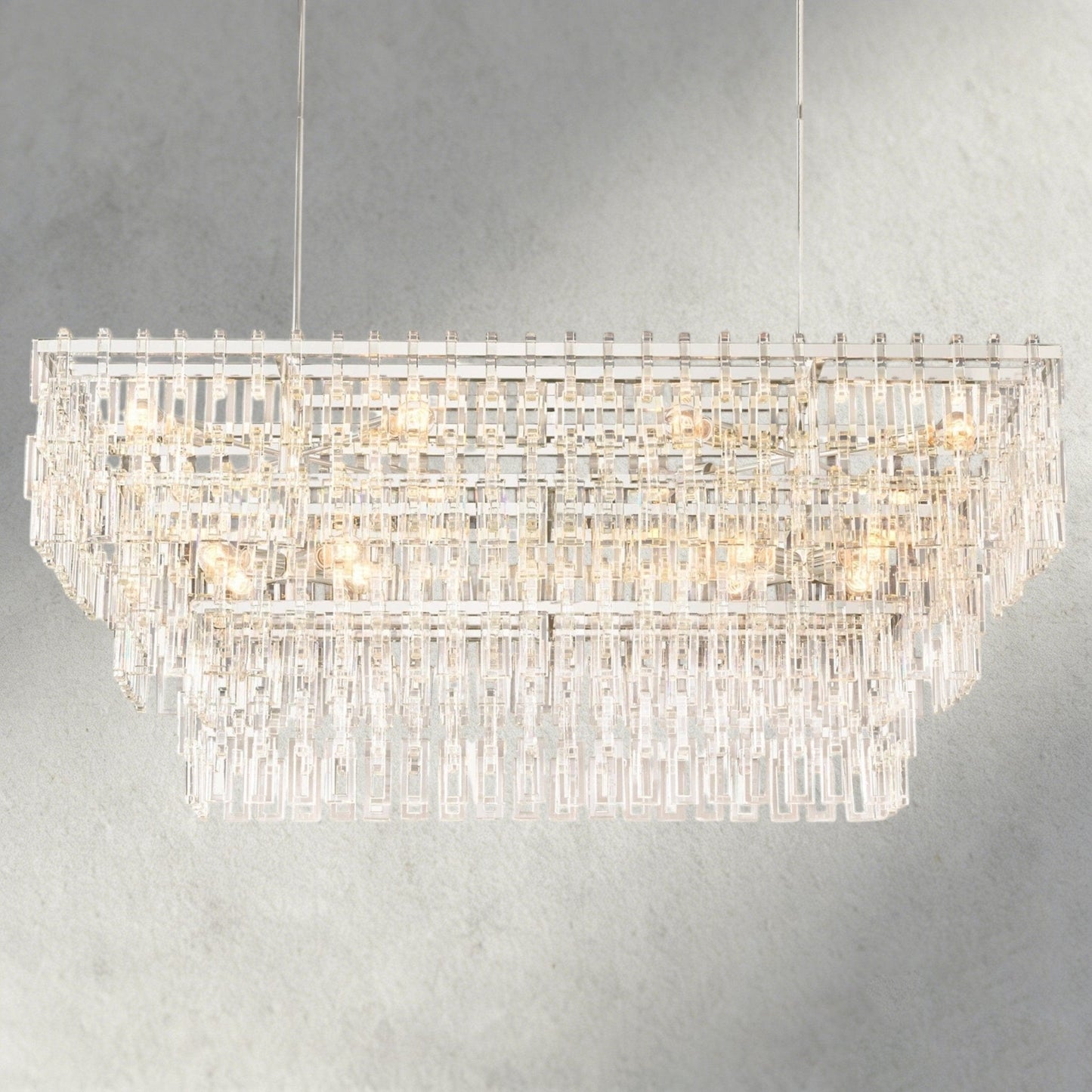 Merlyna Tiered Rectangular Chandelier 60", 72" - GILDLAMPS