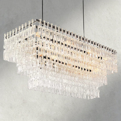 Merlyna Tiered Rectangular Chandelier 60", 72" - GILDLAMPS