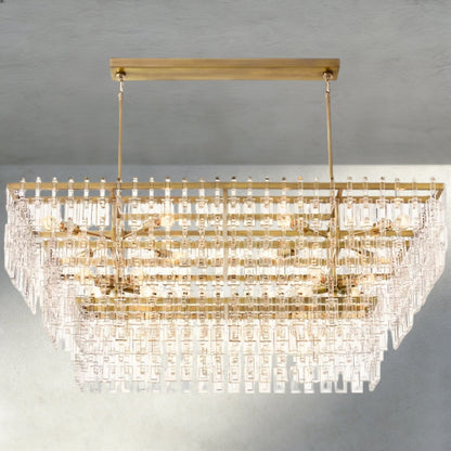 Merlyna Tiered Rectangular Chandelier 60", 72" - GILDLAMPS