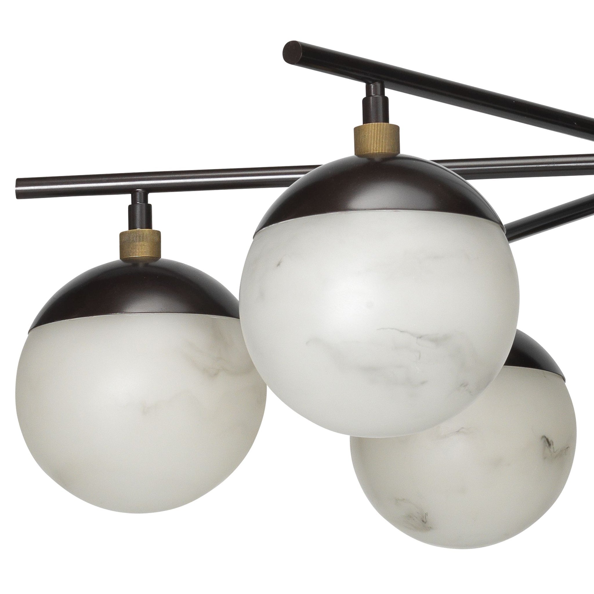 Metro Alabaster 6 Light Chandelier - GILDLAMPS