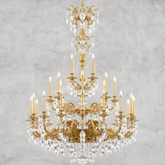Milano 28 - light Crystal Chandelier 50 inch - GILDLAMPS