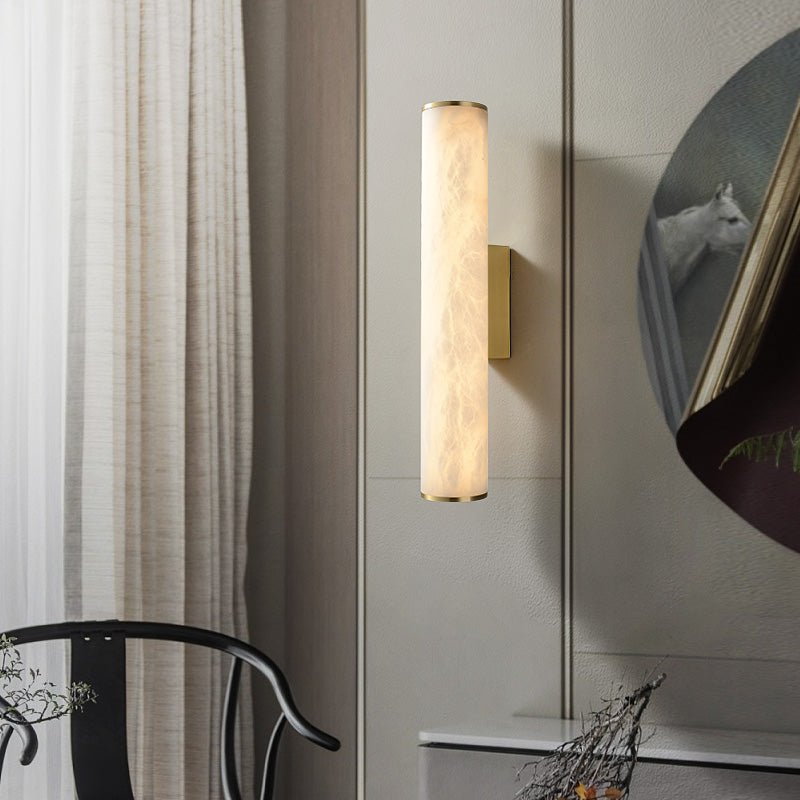 Modern Alabaster Bathroom Sconce - GILDLAMPS