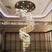 Modern Artistic Unique Golden Dragon Egg Pendant Ceiling Light Fixture for Staircase/ Sales Center/ Hotel - GILDLAMPS