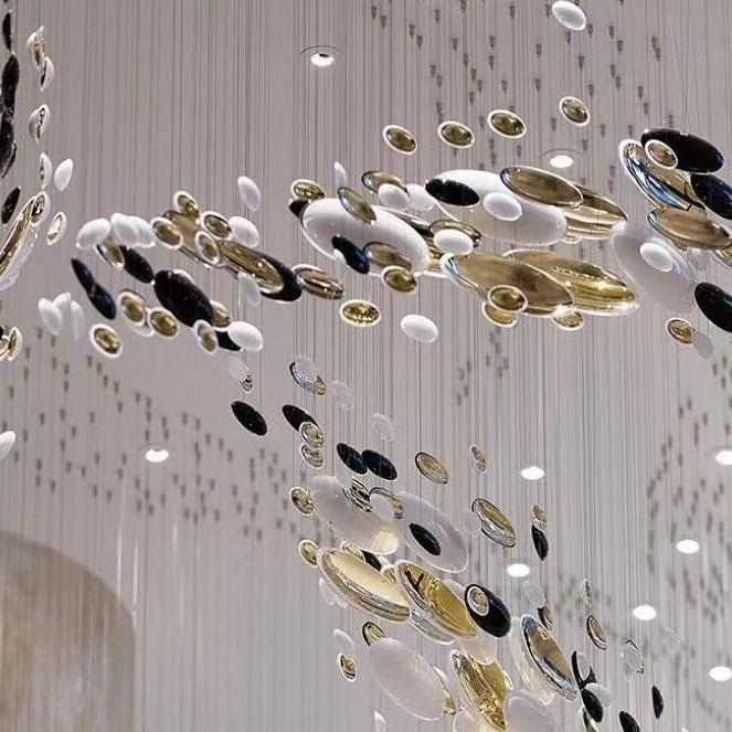 Modern Artistic Unique Golden Dragon Egg Pendant Ceiling Light Fixture for Staircase/ Sales Center/ Hotel - GILDLAMPS