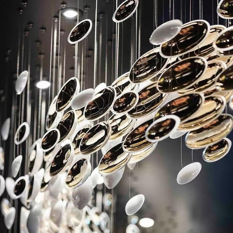 Modern Artistic Unique Golden Dragon Egg Pendant Ceiling Light Fixture for Staircase/ Sales Center/ Hotel - GILDLAMPS