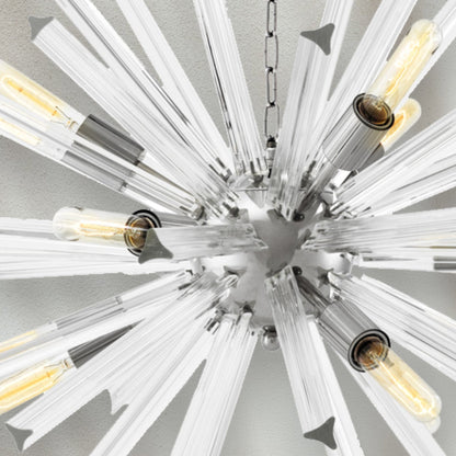 Modern Crystal Flush Mount Ceiling Light with Metal Base - GILDLAMPS