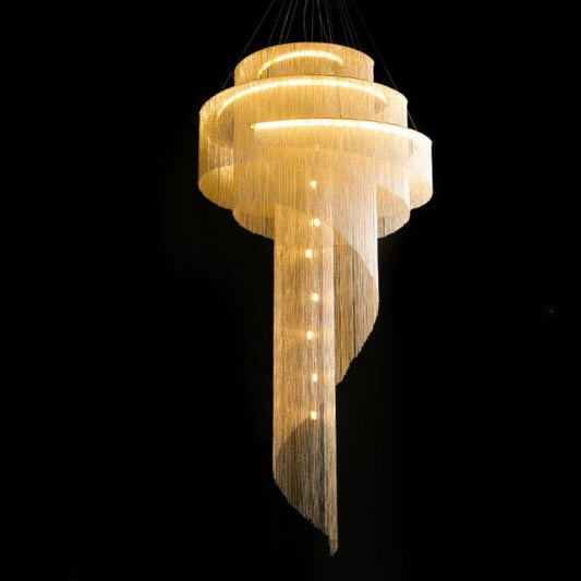Modern Grand Chain Tassel Chandelier - GILDLAMPS