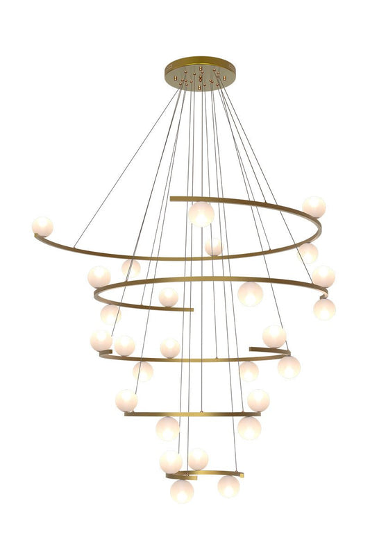 Modern Half Ring LED Chandelier by Aurorae Lighting - GILDLAMPS