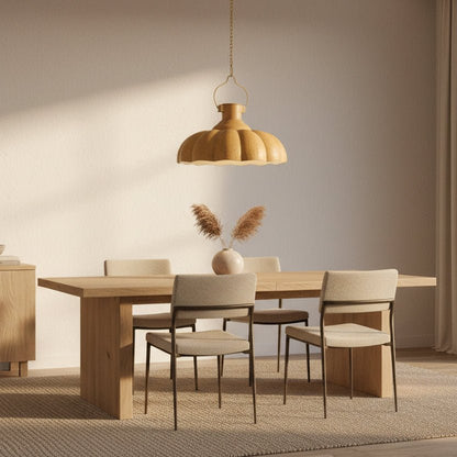 Modern Hanging Pendant Light with Sculpted Shade - GILDLAMPS