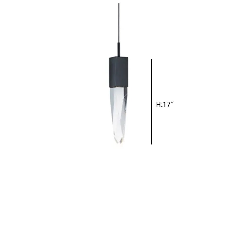 Modern Light Luxury Round/Rectangle Ceiling Pendant Light in Black Finish for Kitchen Island/ Staircase/Living Room - GILDLAMPS