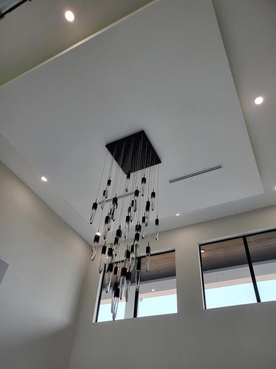 Modern Light Luxury Round/Rectangle Ceiling Pendant Light in Black Finish for Kitchen Island/ Staircase/Living Room - GILDLAMPS