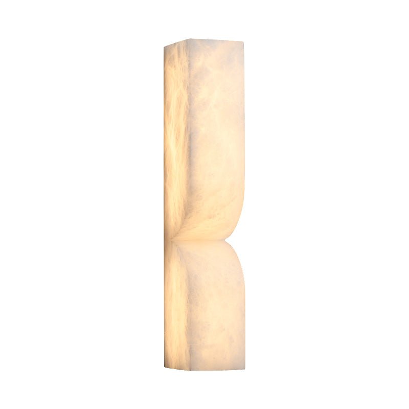 Modern Luxe Brass Natural Alabaster Wall Sconce for Entryway - GILDLAMPS