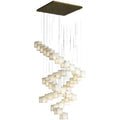 Modern Luxury Alabaster Cubic Round Pendant For Dining Table, Staircase - GILDLAMPS