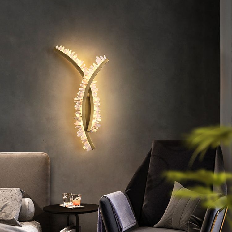 Modern Simple Rock Crystal Sconce - GILDLAMPS