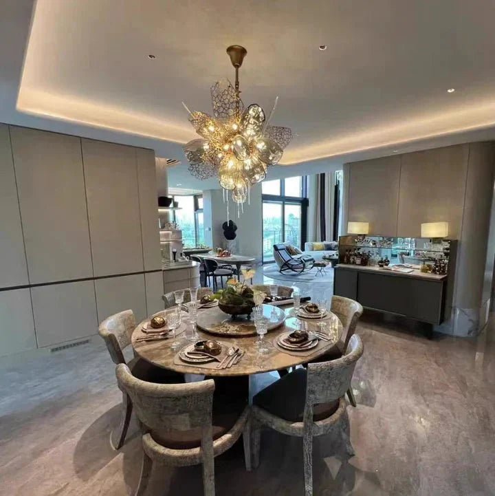 Modern Wine Glass Shape Chandelier Italian Light Luxury Light Fixture for Dining Room/Living Room - GILDLAMPS