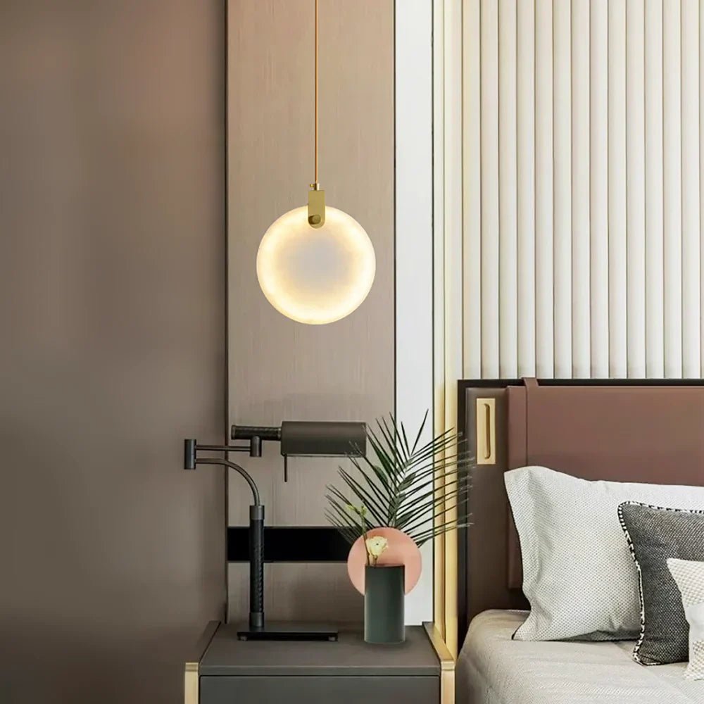 Moonshade Natural Marble Pendant Light Fixture - GILDLAMPS