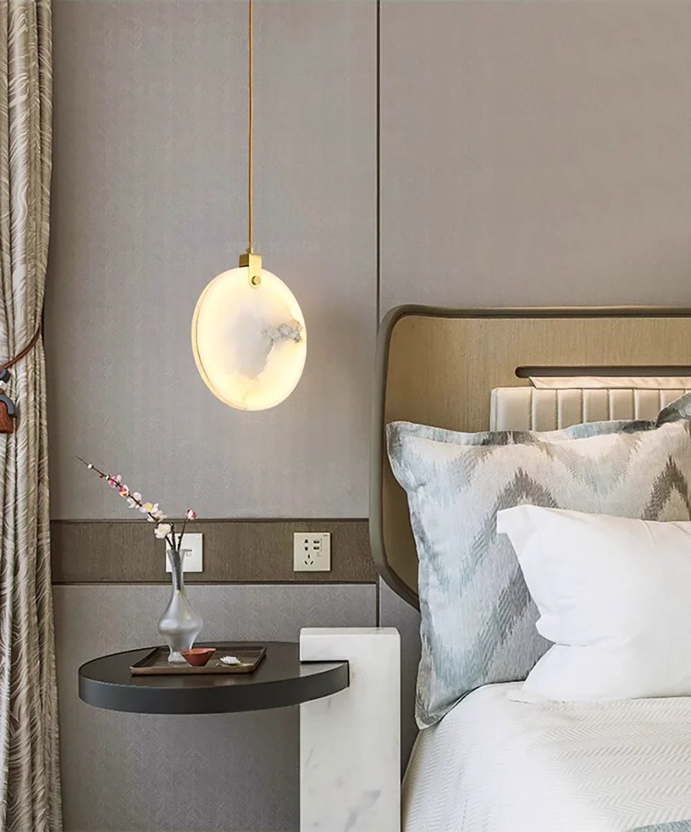 Moonshade Natural Marble Pendant Light Fixture - GILDLAMPS