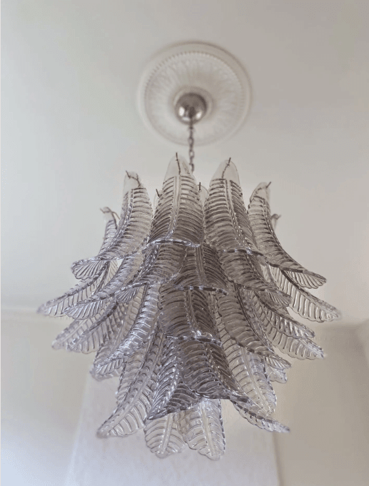 Murano Chandelier – 36 glass leaves – Smoked - GILDLAMPS