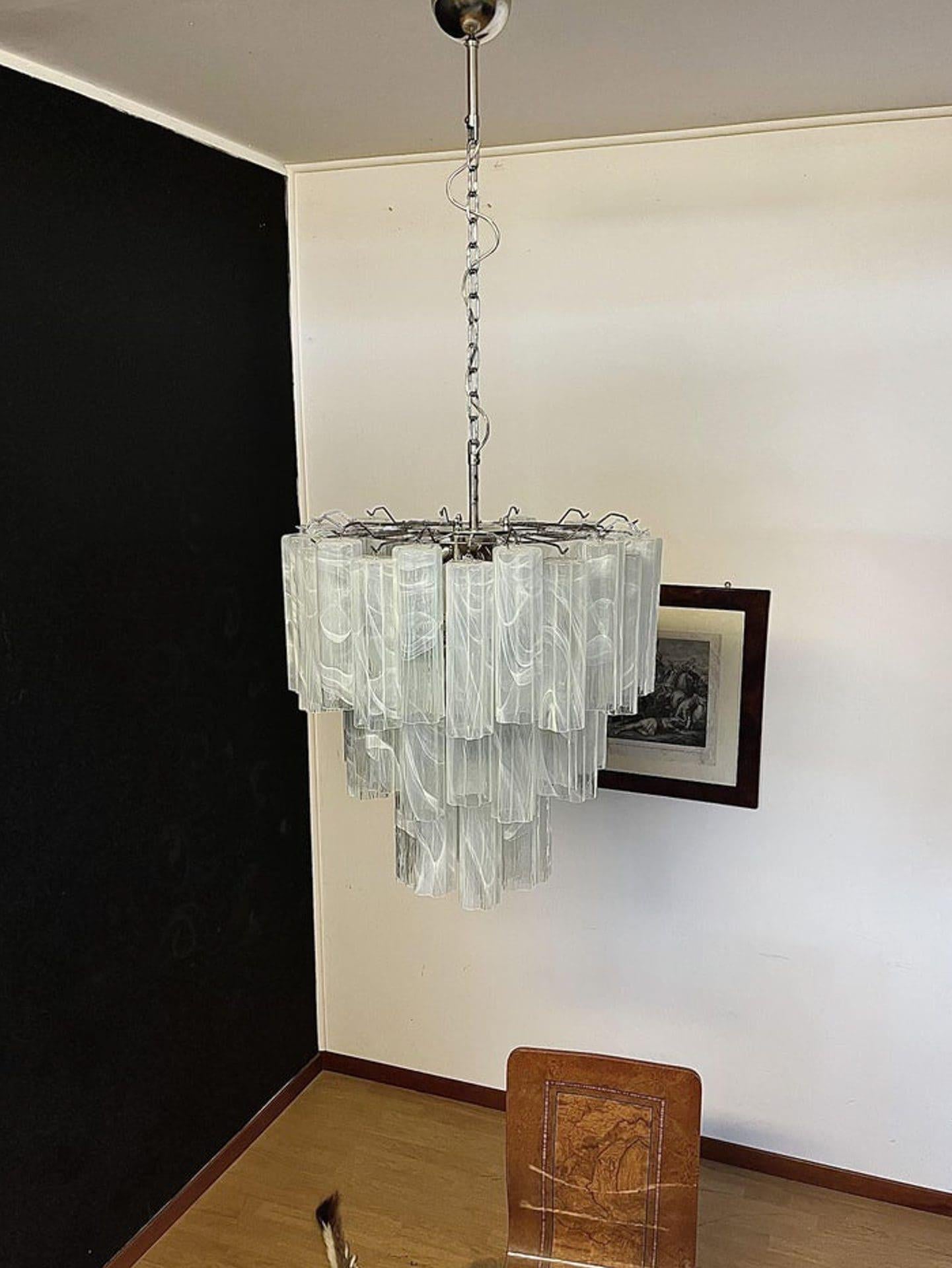 Murano Chandelier – 48 tubes – Alabaster White - GILDLAMPS