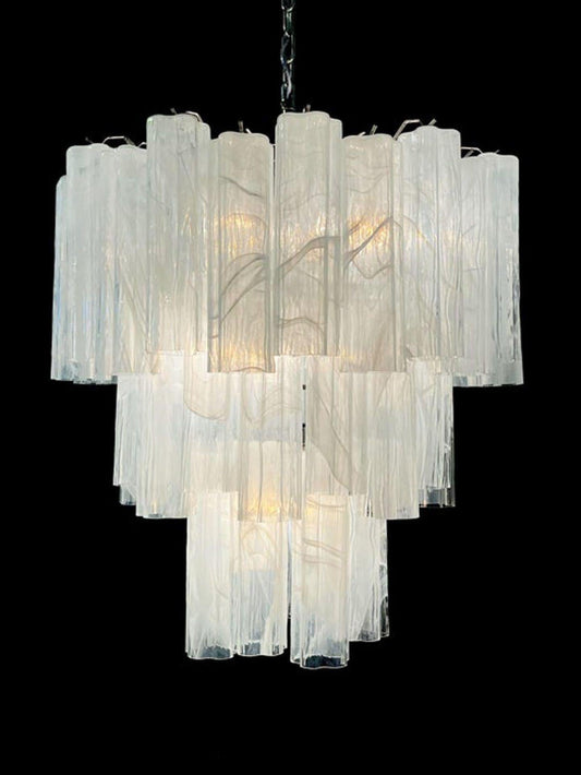 Murano Chandelier – 48 tubes – Alabaster White - GILDLAMPS
