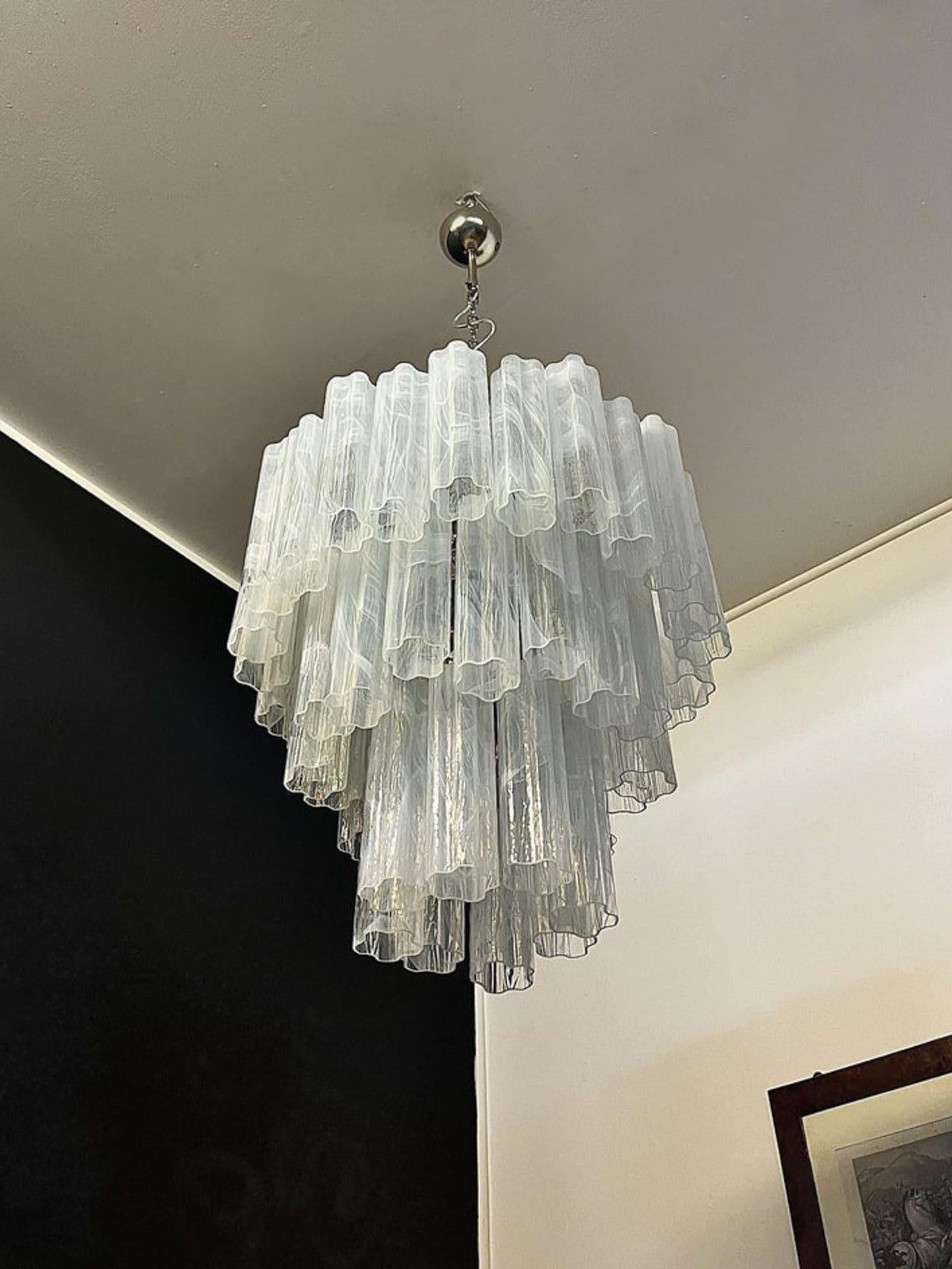 Murano Chandelier – 48 tubes – Alabaster White - GILDLAMPS