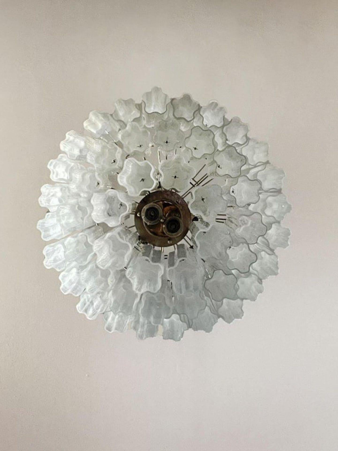 Murano Chandelier – 48 tubes – Alabaster White - GILDLAMPS