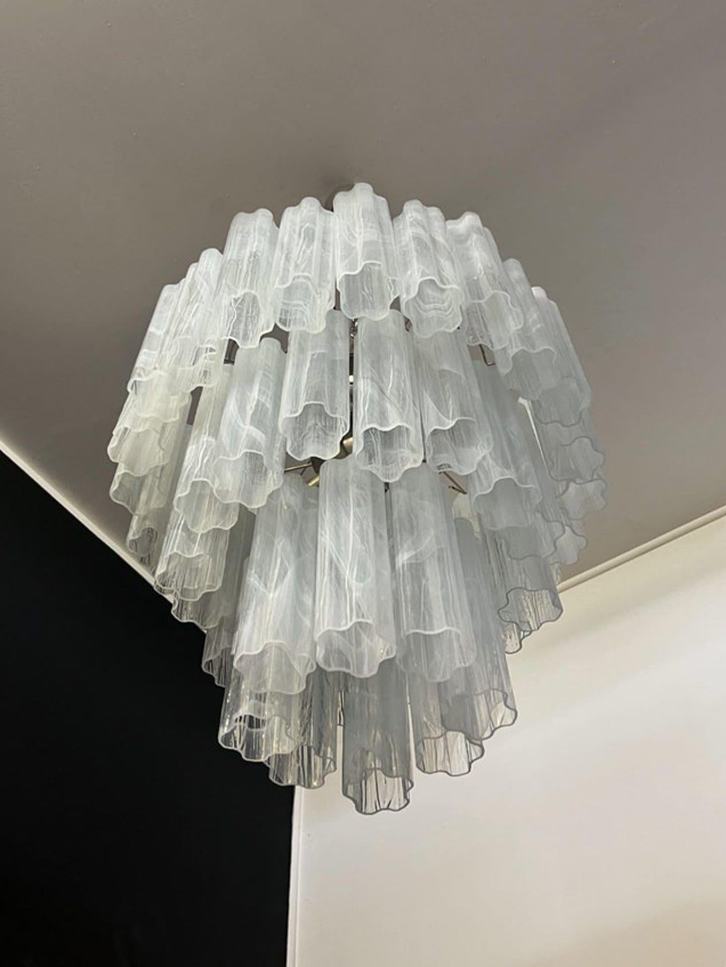 Murano Chandelier – 48 tubes – Alabaster White - GILDLAMPS