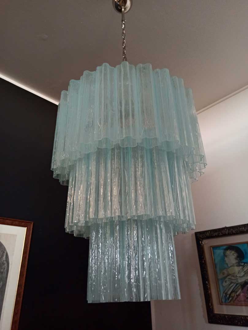 Murano Chandelier – 52 tubes – Opal - GILDLAMPS