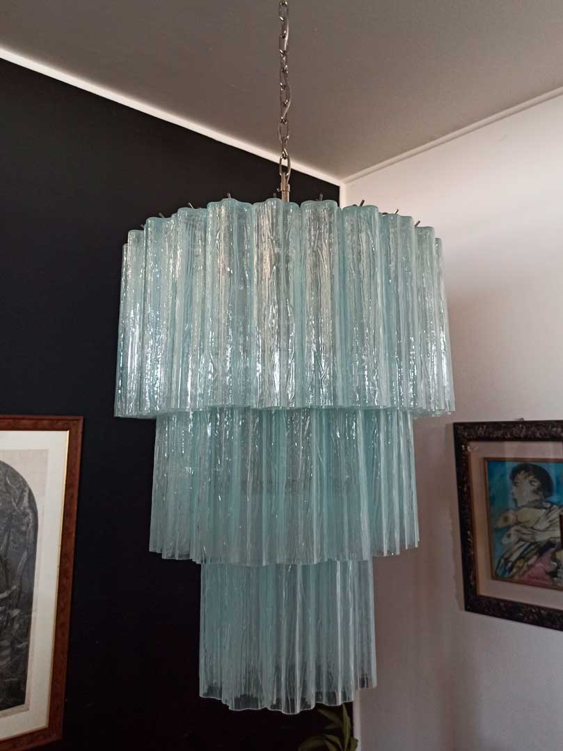 Murano Chandelier – 52 tubes – Opal - GILDLAMPS