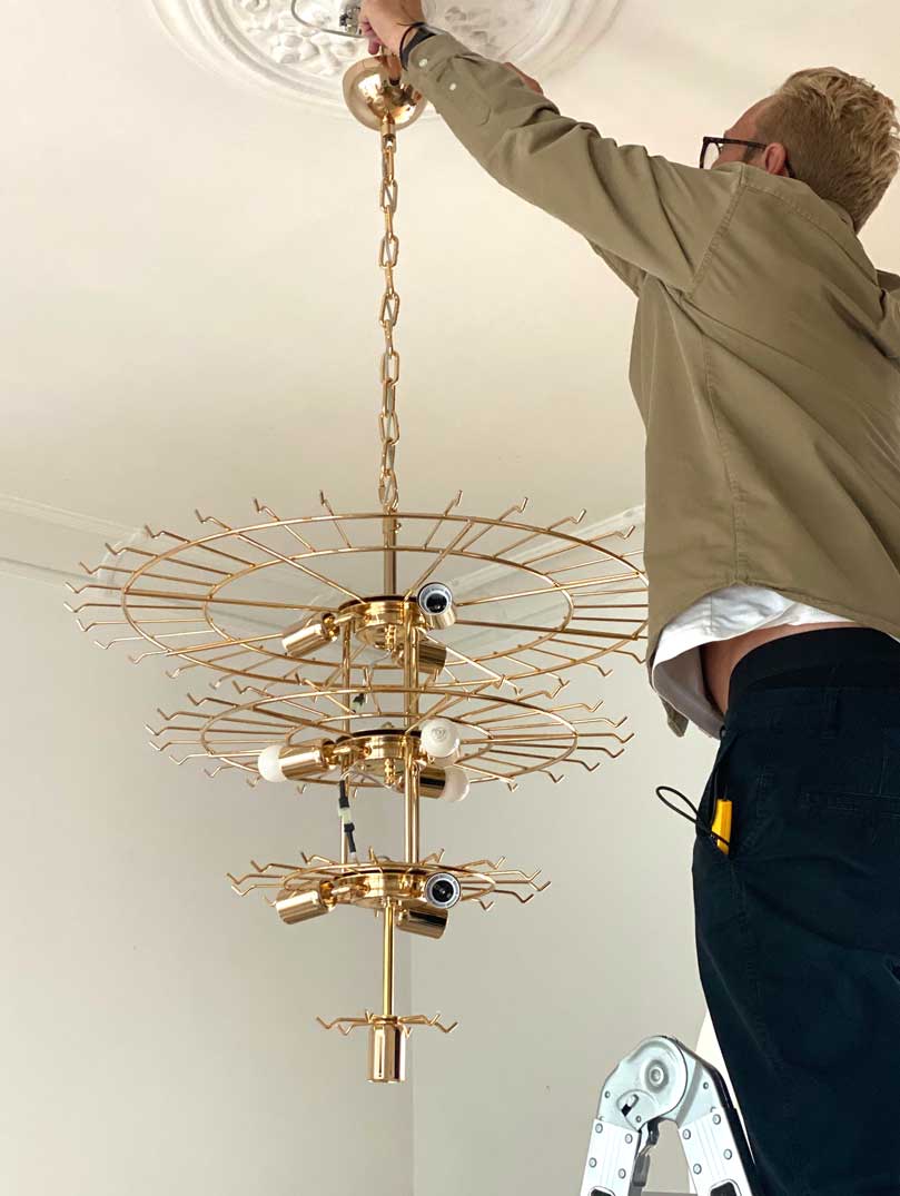 Murano Chandelier – 78 tubes – Opal - GILDLAMPS