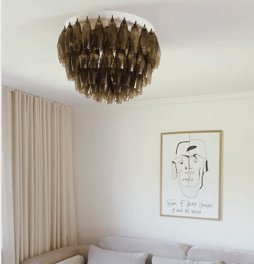 Murano Chandelier – Poliedri – 84 glasses – Dark smoked - GILDLAMPS