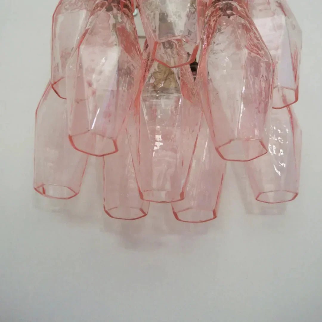 Murano Poliedri Pink Glass Wall Sconces - GILDLAMPS