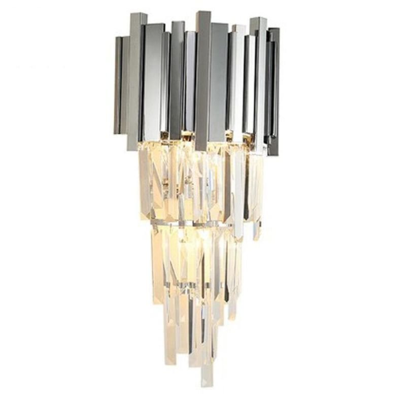 Natasha Chrome Crystal Wall Sconce 19"H - GILDLAMPS