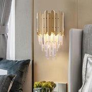 Natasha Conical Clear Crystal Wall Sconce 16"H - GILDLAMPS