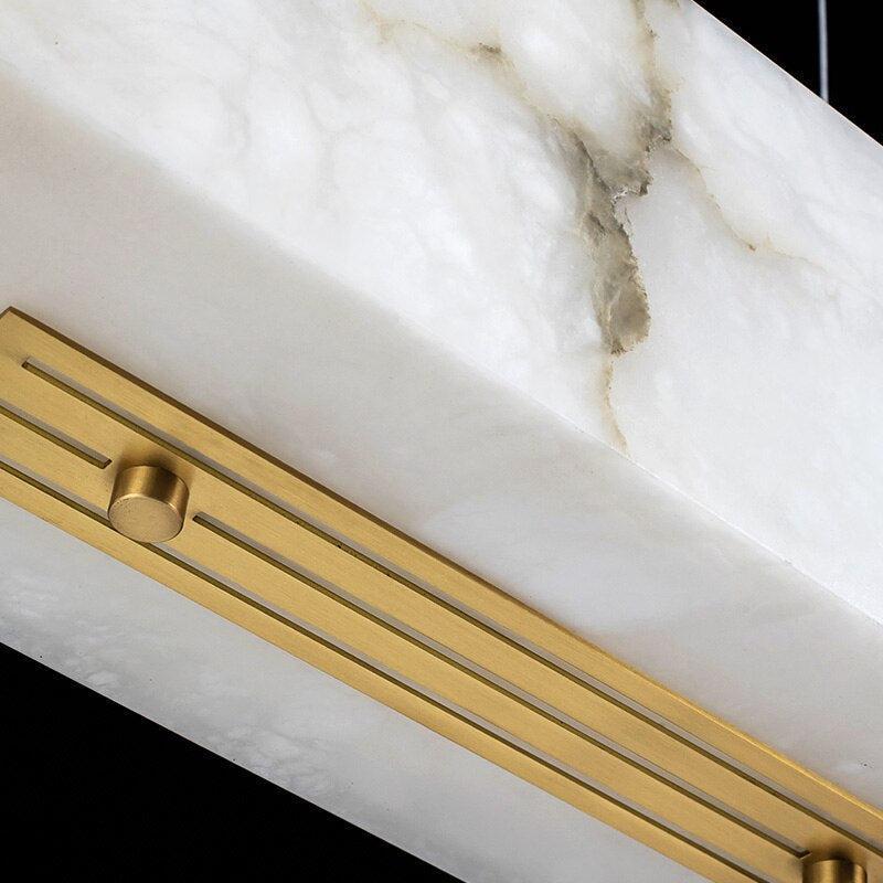 Natural Marble Alabaster Dining Room Chandelier - GILDLAMPS