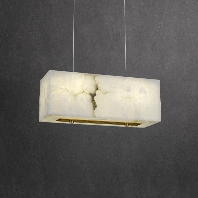 Natural Marble Alabaster Dining Room Chandelier - GILDLAMPS