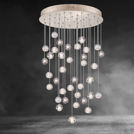 Nature - inspired round crystal Chandelier - GILDLAMPS