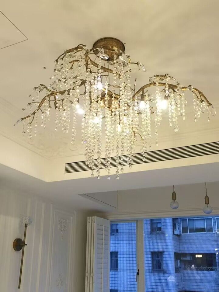 New Luxury Branch Crystal Pendant Chandelier Designer Creative Art Dining Room/Living Room Light Fixture - GILDLAMPS