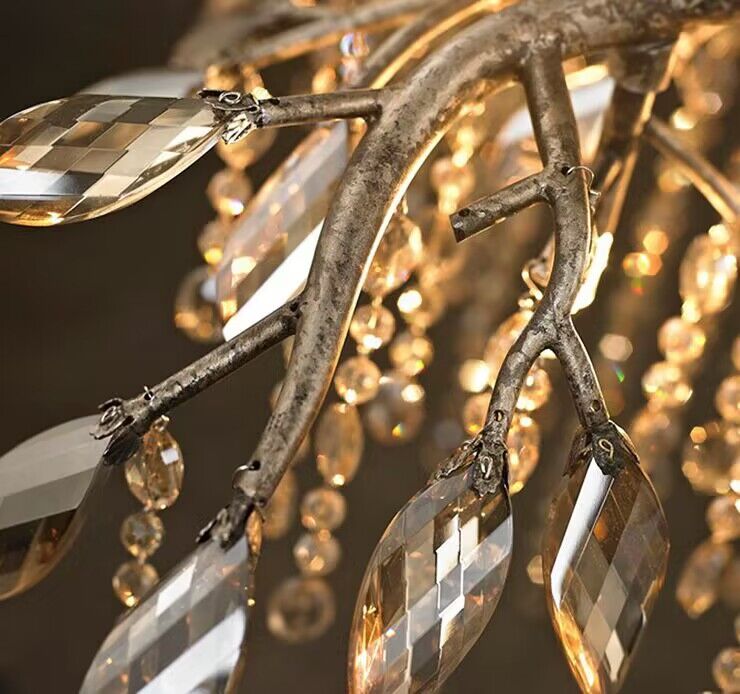 New Luxury Branch Crystal Pendant Chandelier Designer Creative Art Dining Room/Living Room Light Fixture - GILDLAMPS
