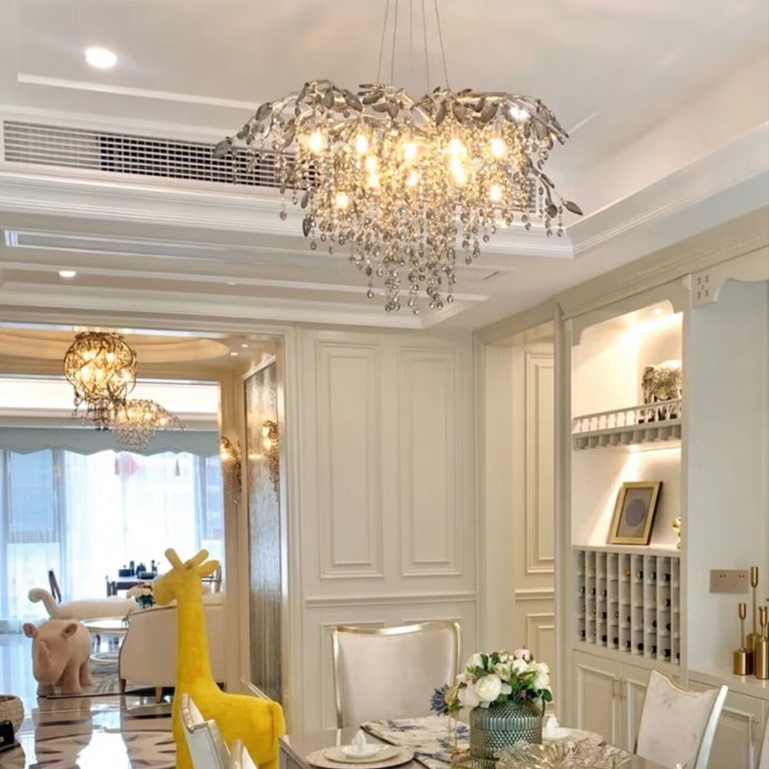 New Luxury Branch Crystal Pendant Chandelier Designer Creative Art Dining Room/Living Room Light Fixture - GILDLAMPS
