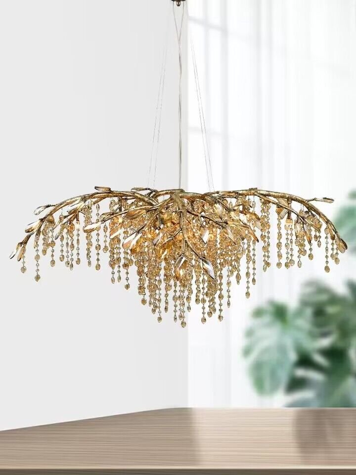 New Luxury Branch Crystal Pendant Chandelier Designer Creative Art Dining Room/Living Room Light Fixture - GILDLAMPS