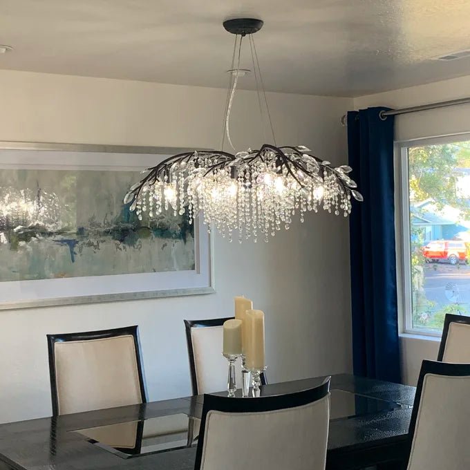 New Luxury Branch Crystal Pendant Chandelier Designer Creative Art Dining Room/Living Room Light Fixture - GILDLAMPS