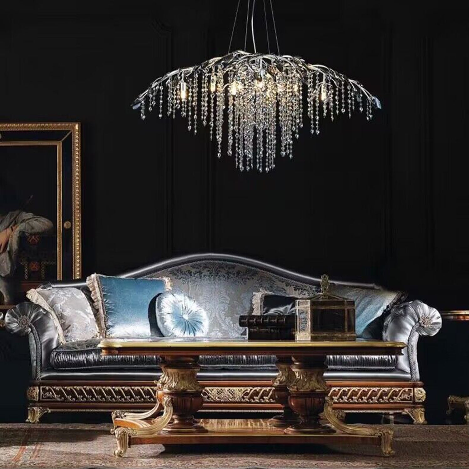 New Luxury Branch Crystal Pendant Chandelier Designer Creative Art Dining Room/Living Room Light Fixture - GILDLAMPS