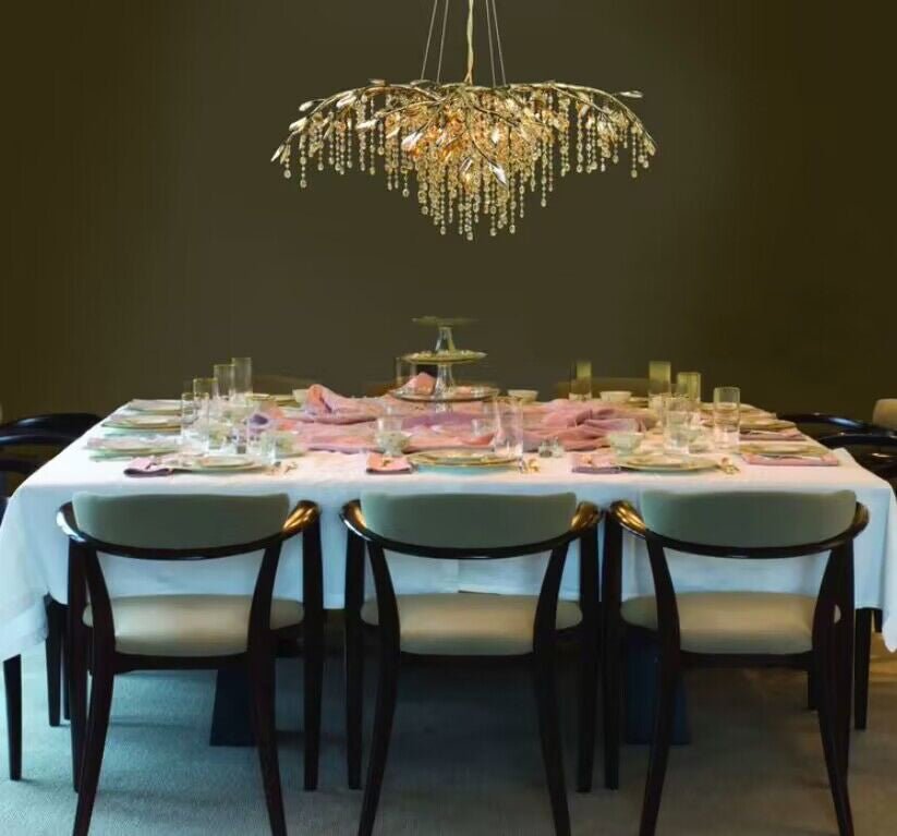 New Luxury Branch Crystal Pendant Chandelier Designer Creative Art Dining Room/Living Room Light Fixture - GILDLAMPS