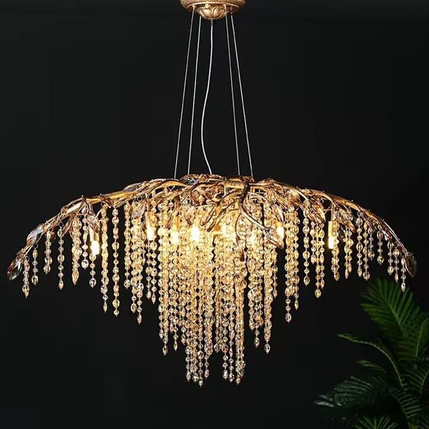 New Luxury Branch Crystal Pendant Chandelier Designer Creative Art Dining Room/Living Room Light Fixture - GILDLAMPS